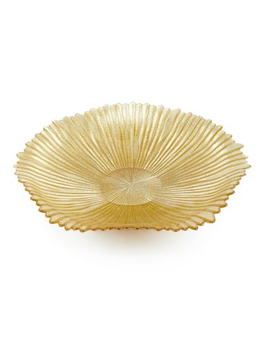 CENTROTAVOLA VETRO ORO 40,5X8CM