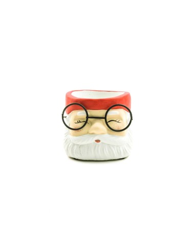 VASO BABBO CON OCCHIALI CEMENTO 9,5X8,5X7,5CM