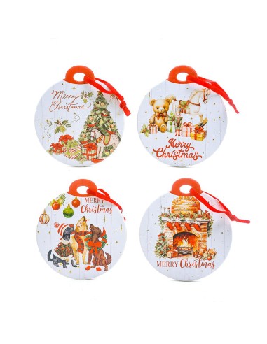 SFERE E PENDAGLI: vendita online Decorazione sfera di Natale in ceramica 17x19 cm assortita, La magia di natale per decorazio...