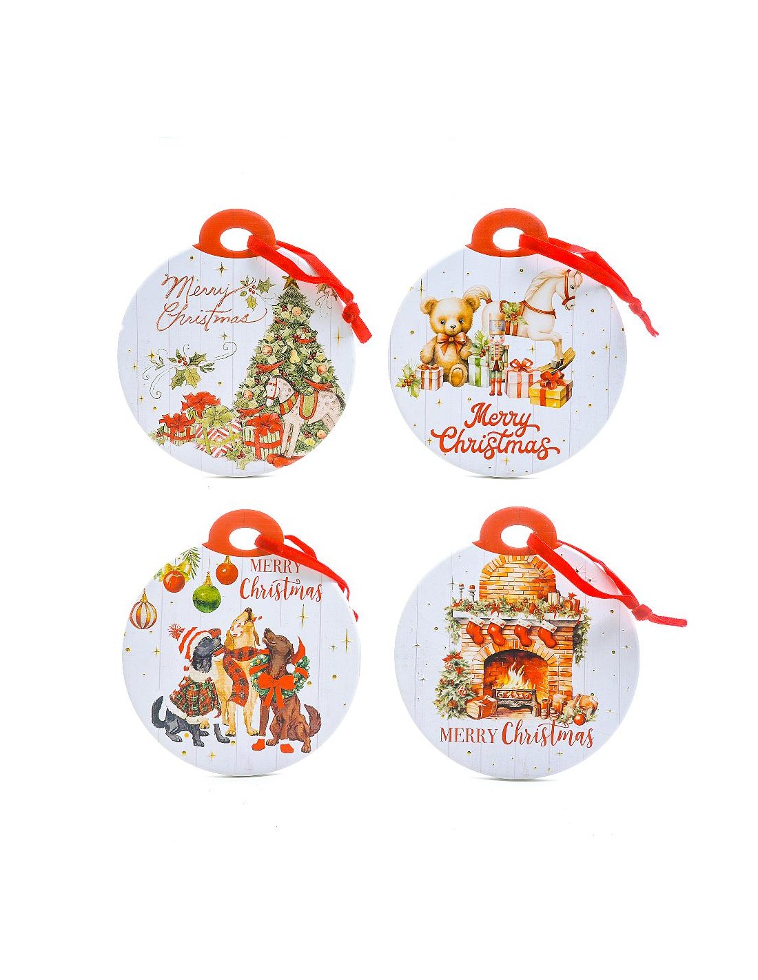 SFERE E PENDAGLI: vendita online Decorazione sfera di Natale in ceramica 17x19 cm assortita, La magia di natale per decorazio...