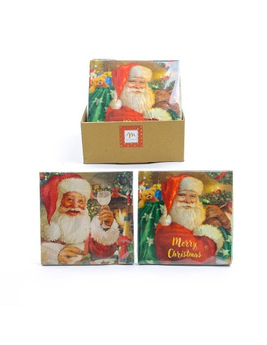 OGGETTISTICA NATALE: vendita online Tovaglioli di Natale 33x33 cm confezione 20 pezzi assortiti, La magia di natale per pranz...