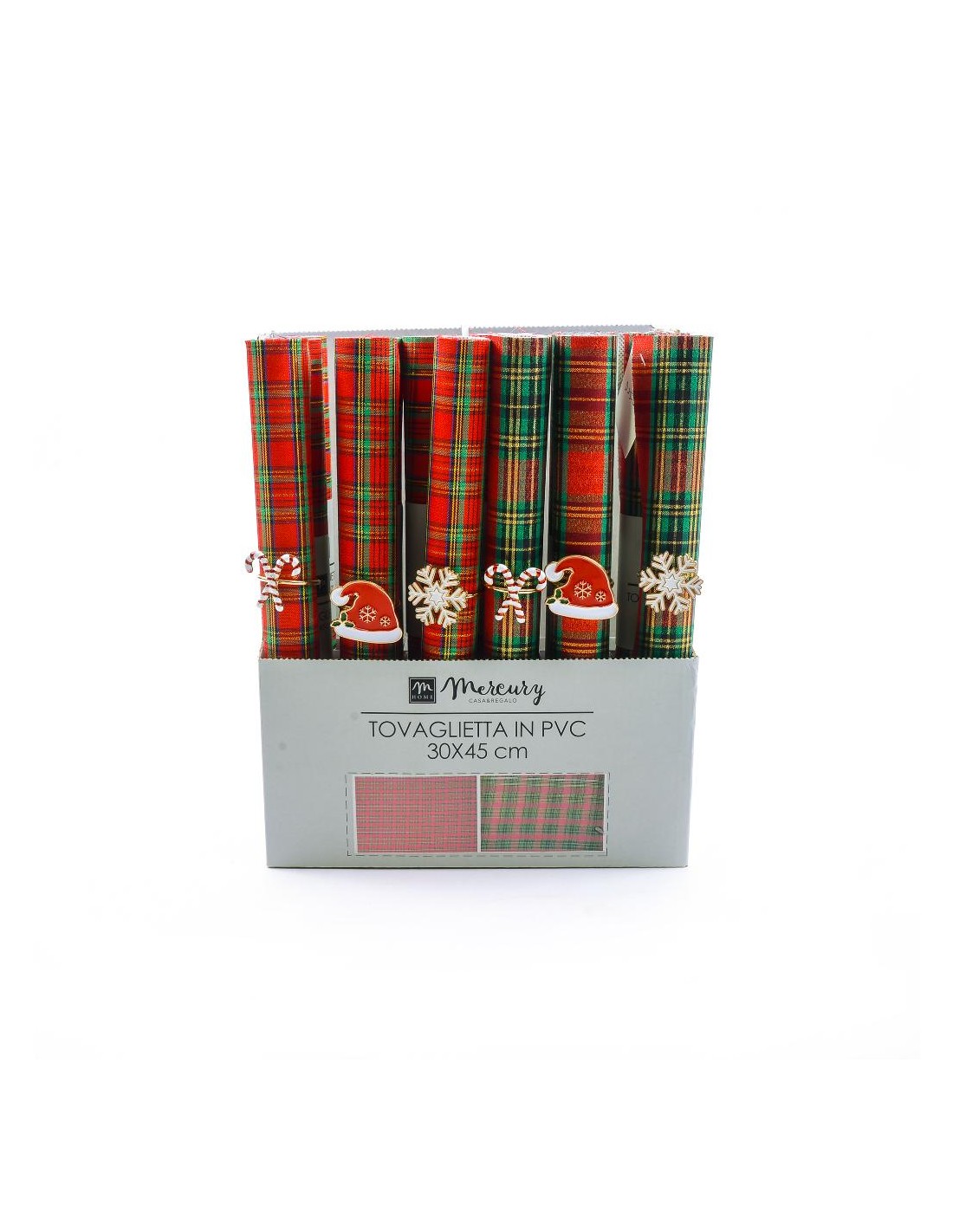 TOVAGLIETTA TARTAN CON PORTATOVAGLIOLI 30X45CM ASSORTITO