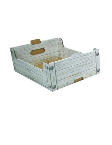 CASSETTA MEDIA LEGNO BIANCO 35X24X12CM