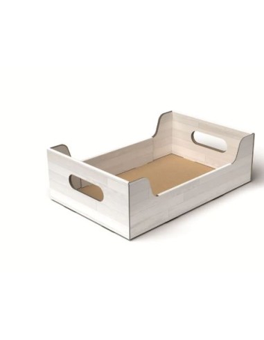 CASSETTA PICCOLA 30X20X9 TEAK BIANCO