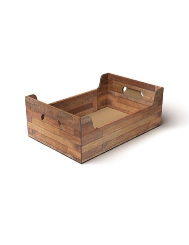 CASSETTA MEDIA 35X24X12CM LEGNO TEAK