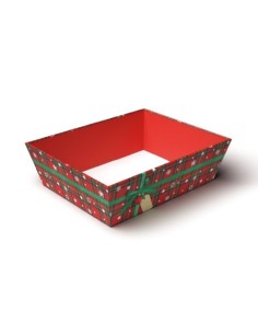 CESTA MEDIA TARTAN ROSSO