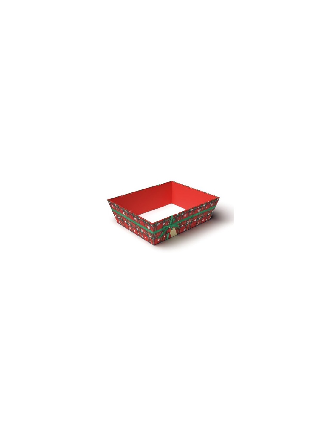 CESTA MEDIA TARTAN ROSSO