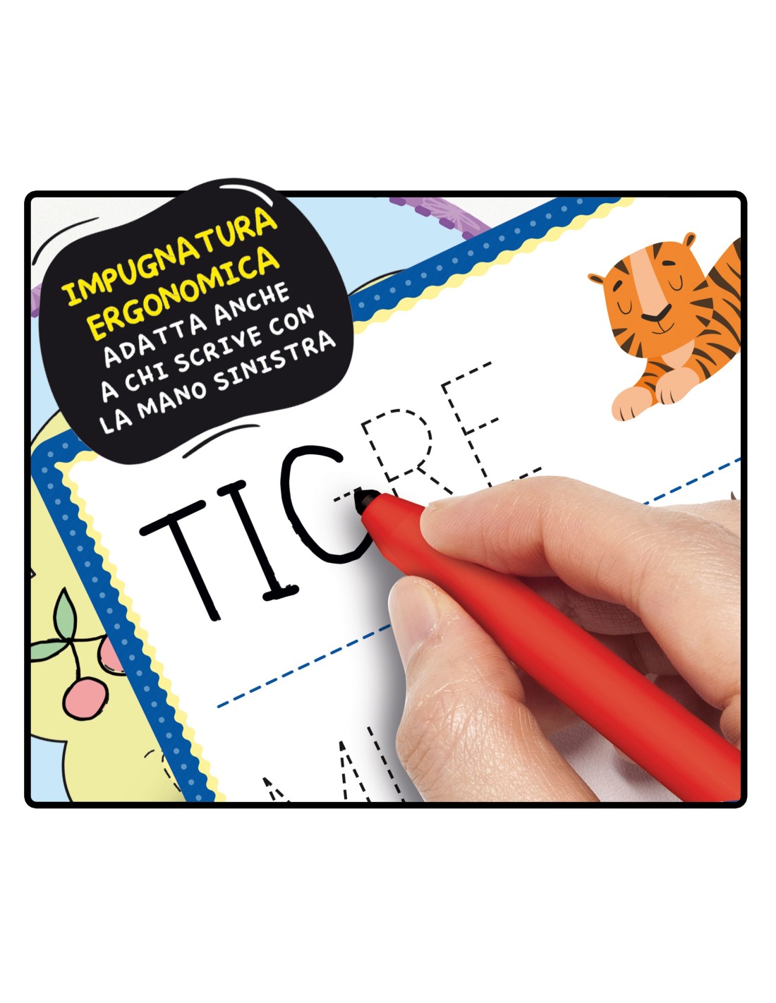 Scuola di Scrittura Montessori - Gioco Educativo per Imparare a Scrivere con Penna Anatomica | Shop in Casa