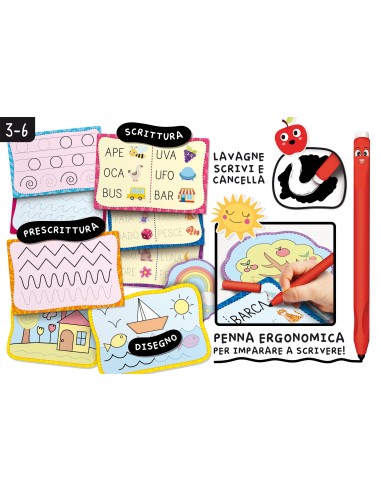Scuola di Scrittura Montessori - Gioco Educativo per Imparare a Scrivere con Penna Anatomica | Shop in Casa