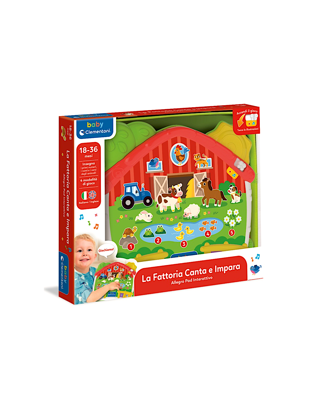 Clementoni La Fattoria Canta e Impara gioco educativo bambini | shopincasa.it