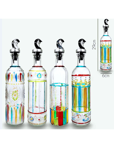 OLIERA COLORATA VETRO 50CL H29CM