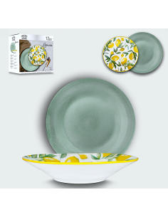 SERVIZIO 12 PIATTI TAVOLA LEMON