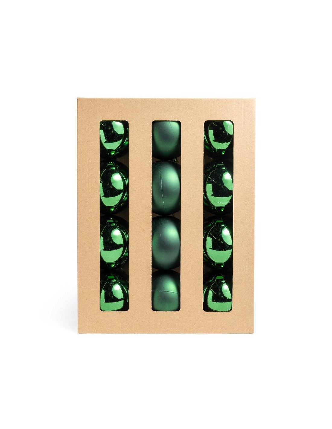 CONF 12 SFERE VERDI 8CM PLASTICA