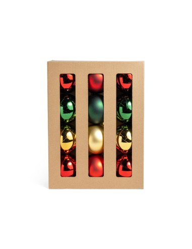 CONF 12 SFERE TRADIZIONE 8CM PLASTICA