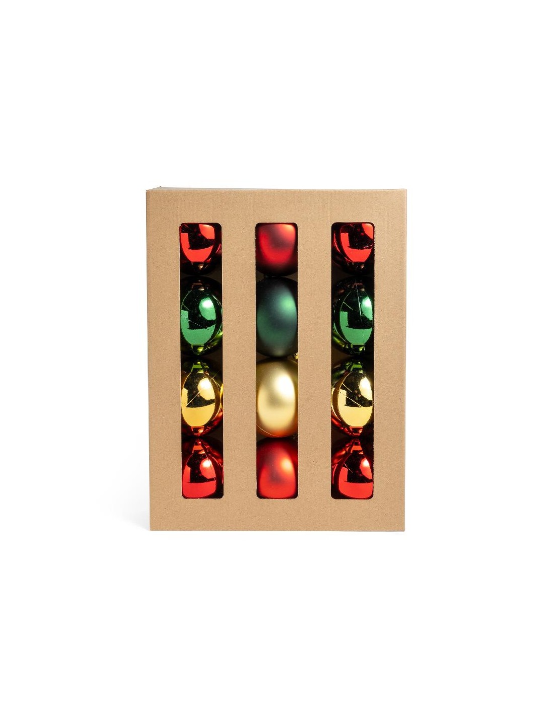 CONF 12 SFERE TRADIZIONE 8CM PLASTICA