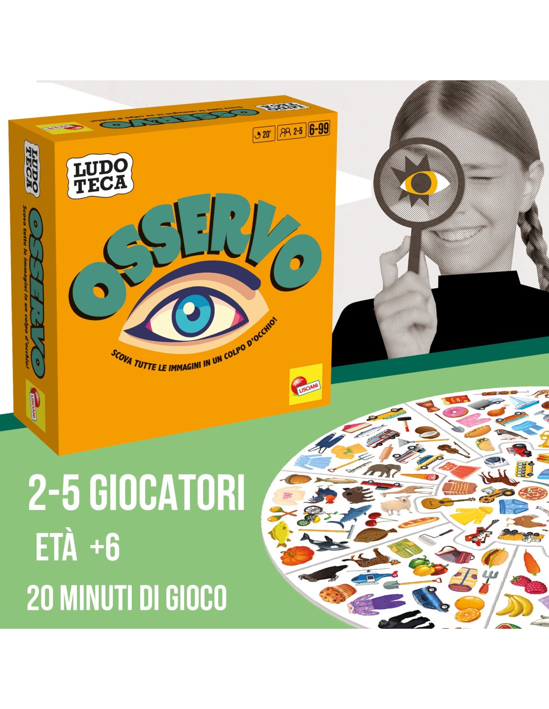 Gioco da tavolo osservazione e velocità 167 tessere | shopincasa.it