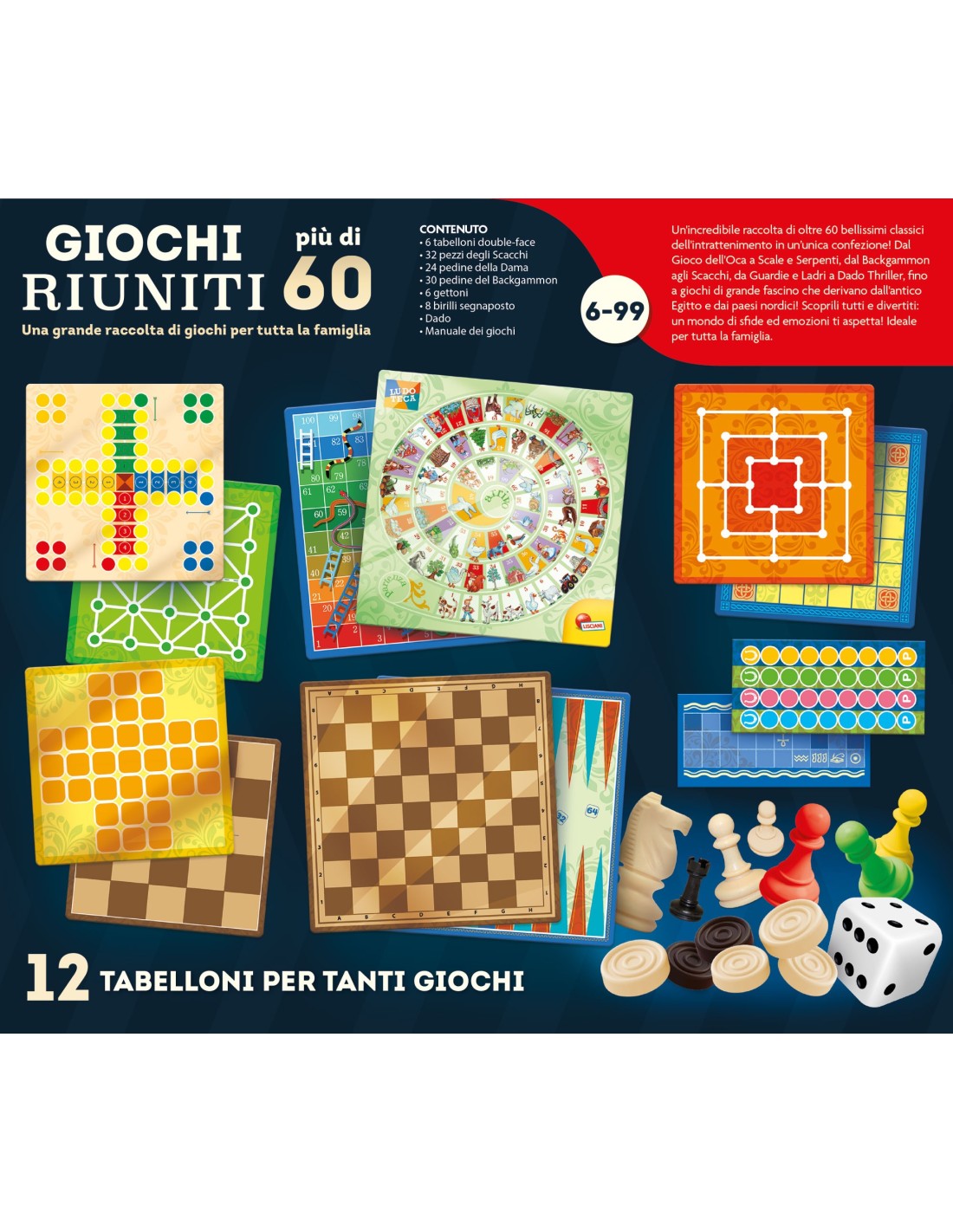 GIOCHI DI SOCIETA'E PUZZLE: vendita online GIOCO 57023 60 GIOCHI RIUNITI in offerta