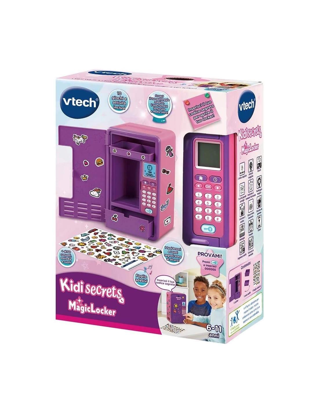 VTech KidiSecrets Magic Locker Rosa - Cassaforte Interattiva 6-12 Anni | shopincasa.it