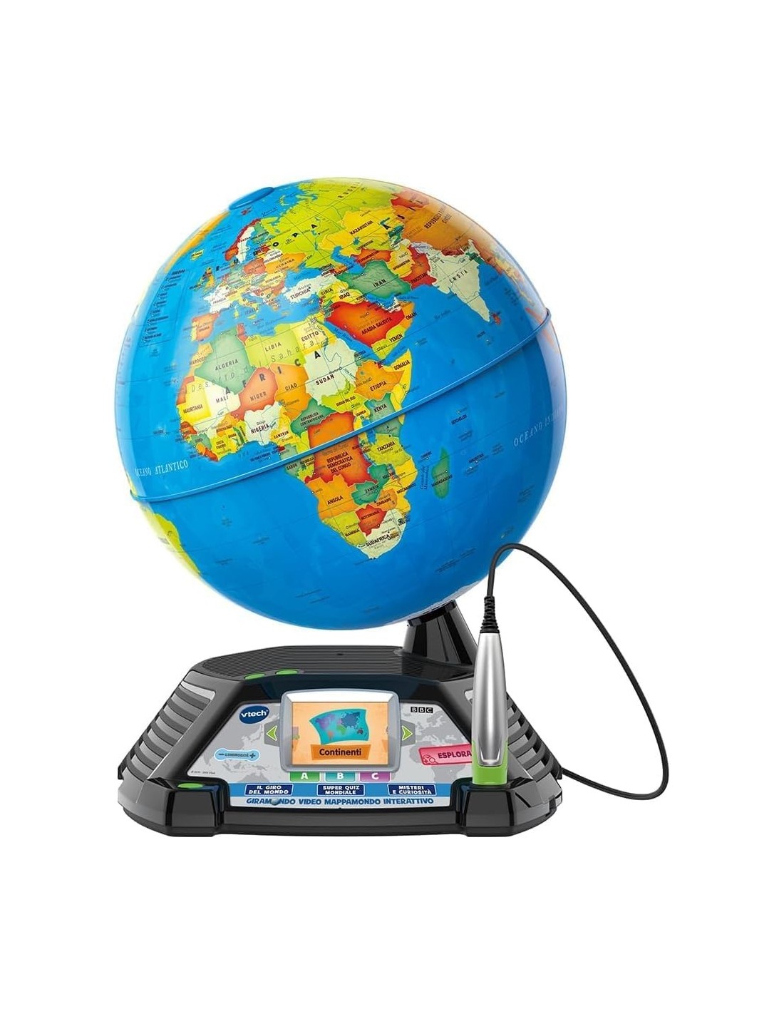VTech Giramondo - Mappamondo Interattivo con Penna Touch e Video Educativi | shopincasa.it