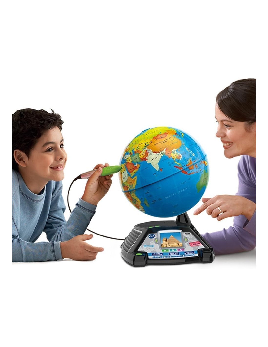 VTech Giramondo - Mappamondo Interattivo con Penna Touch e Video Educativi | shopincasa.it