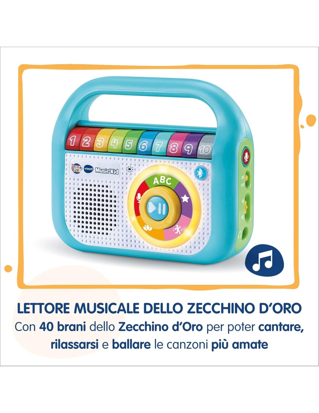 VTech Music’Kid dello Zecchino d’Oro - Lettore MP3 Bambini 2-6 Anni | shopincasa.it