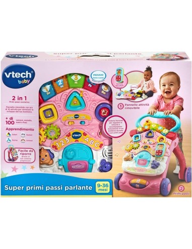 VTech Super Primi Passi Parlante 2 in 1 - Gioco Bambini 9-36 Mesi | shopincasa.it