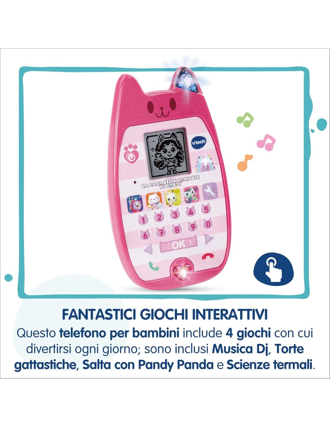 VTech Il Miaoraviglioso Telefono di Gabby - Smartphone Bambini 3-7 Anni | shopincasa.it