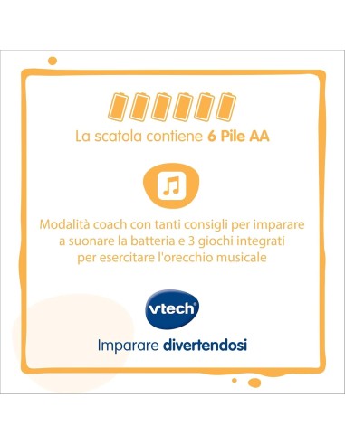 VTech Kidi DJ Drums - Batteria Elettronica Bambini 6+ Anni | shopincasa.it