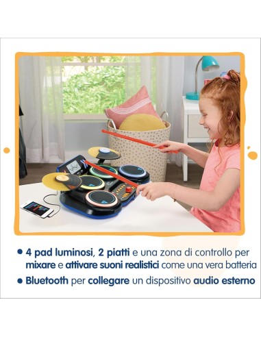 VTech Kidi DJ Drums - Batteria Elettronica Bambini 6+ Anni | shopincasa.it