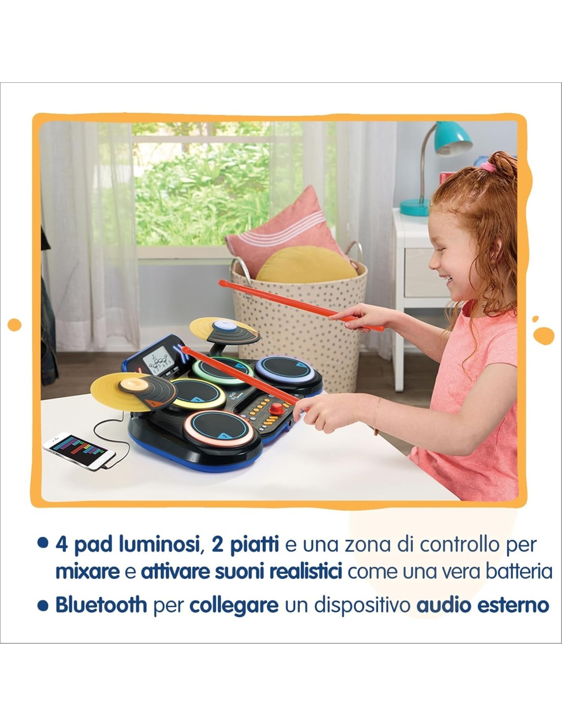 VTech Kidi DJ Drums - Batteria Elettronica Bambini 6+ Anni | shopincasa.it