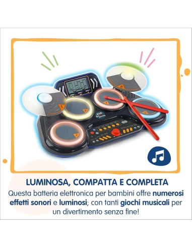 VTech Kidi DJ Drums - Batteria Elettronica Bambini 6+ Anni | shopincasa.it