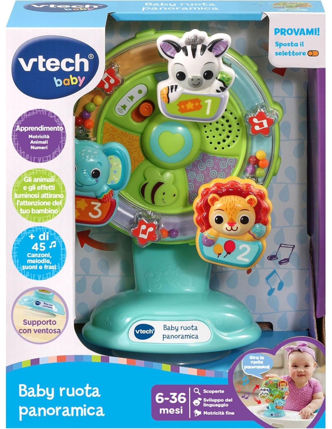 VTech Baby Ruota Panoramica - Gioco Interattivo Bambini 6-36 Mesi | shopincasa.it