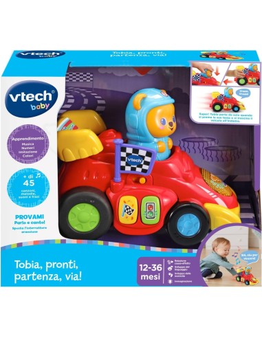 VTech Tobia, Pronti, Partenza, Via! - Macchinina Bambini 12-36 Mesi | shopincasa.it
