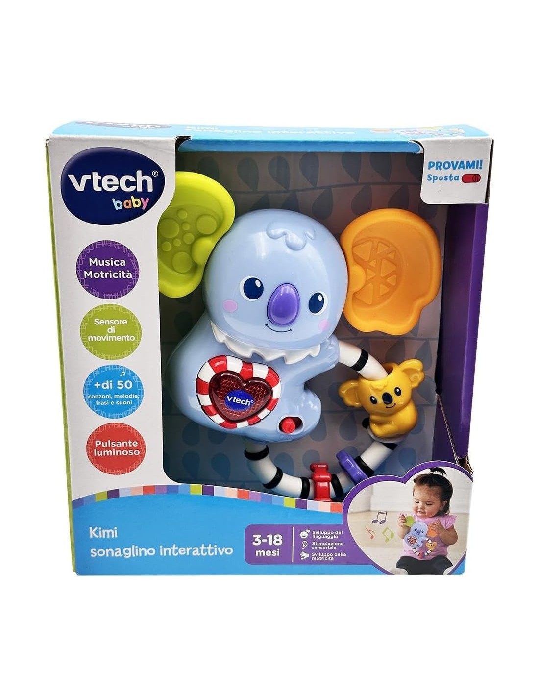 VTech Kimi Sonaglino Interattivo - Sonaglino Neonato 3-18 Mesi | shopincasa.it