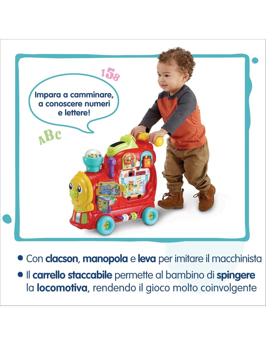 VTech Edo Maxi Treno Cavalcabile 7 in 1 - Trenino Multiattività 12-36 Mesi | shopincasa.it