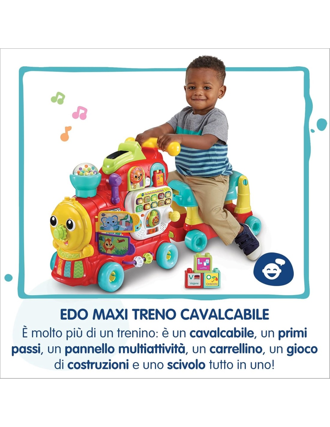 VTech Edo Maxi Treno Cavalcabile 7 in 1 - Trenino Multiattività 12-36 Mesi | shopincasa.it
