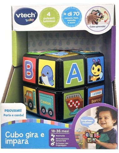 VTech Cubo Gira e Impara - Gioco Educativo Interattivo 18-36 Mesi | shopincasa.it