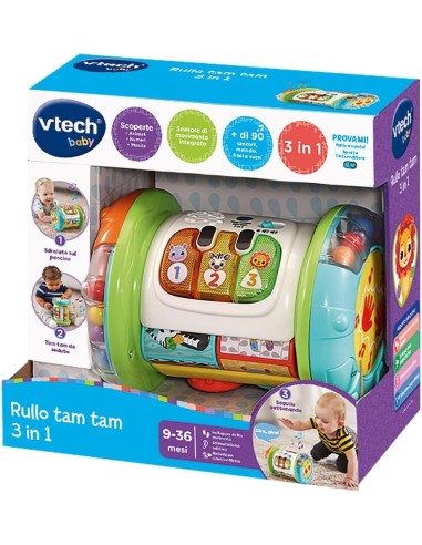 VTech Rullo Tam Tam 3 in 1 - Gioco Multiattività Interattivo 9-36 Mesi | shopincasa.it