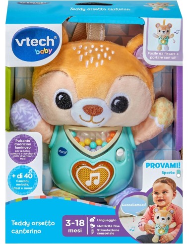 VTech Teddy Orsetto Canterino - Orsetto Interattivo 3-18 Mesi | shopincasa.it