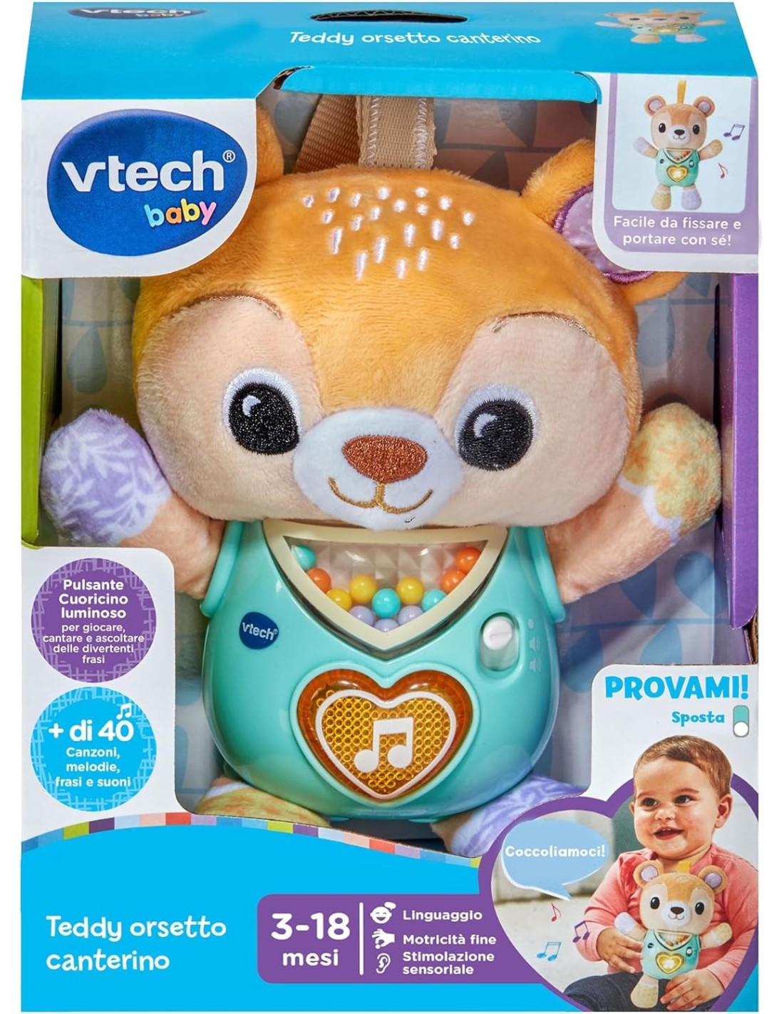 VTech Teddy Orsetto Canterino - Orsetto Interattivo 3-18 Mesi | shopincasa.it