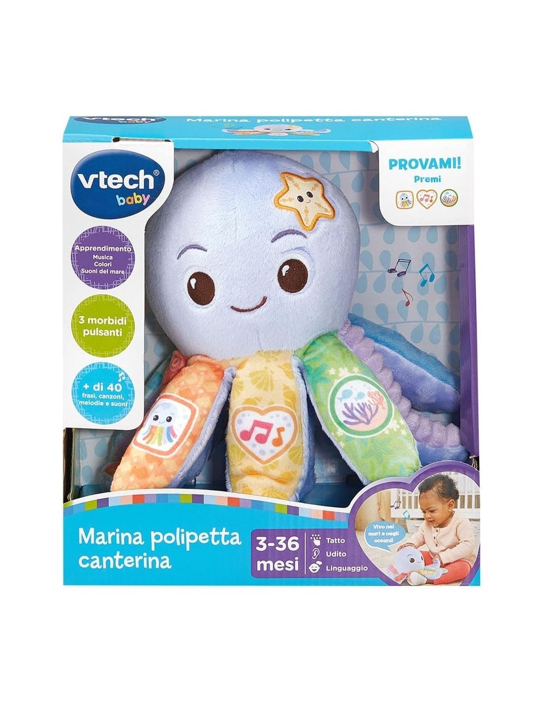 VTech Marina Polipetta Canterina - Peluche Interattivo Bambini 3-36 Mesi | shopincasa.it