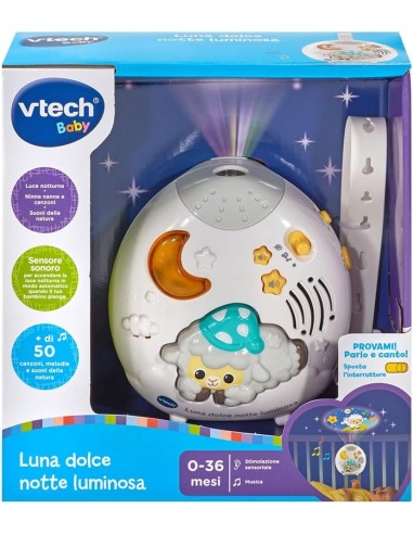 VTech Luna Proiettore Musicale - Ninne Nanne e Luce Notturna per Bambini | shopincasa.it
