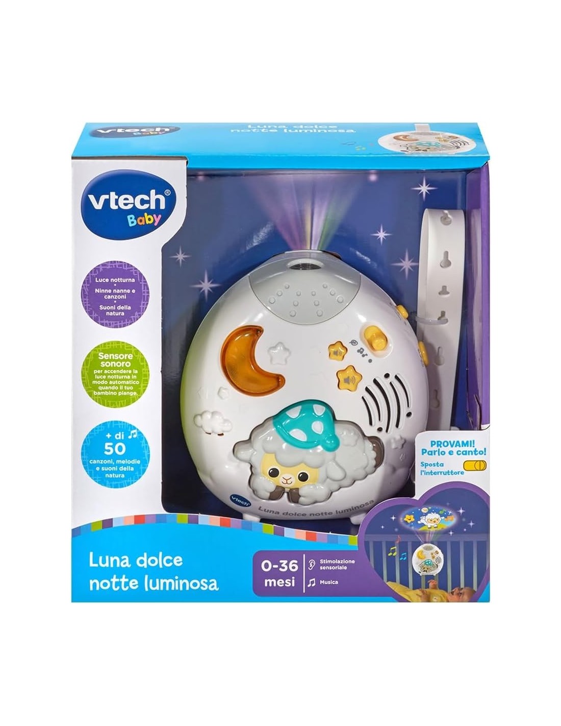 VTech Luna Proiettore Musicale - Ninne Nanne e Luce Notturna per Bambini | shopincasa.it