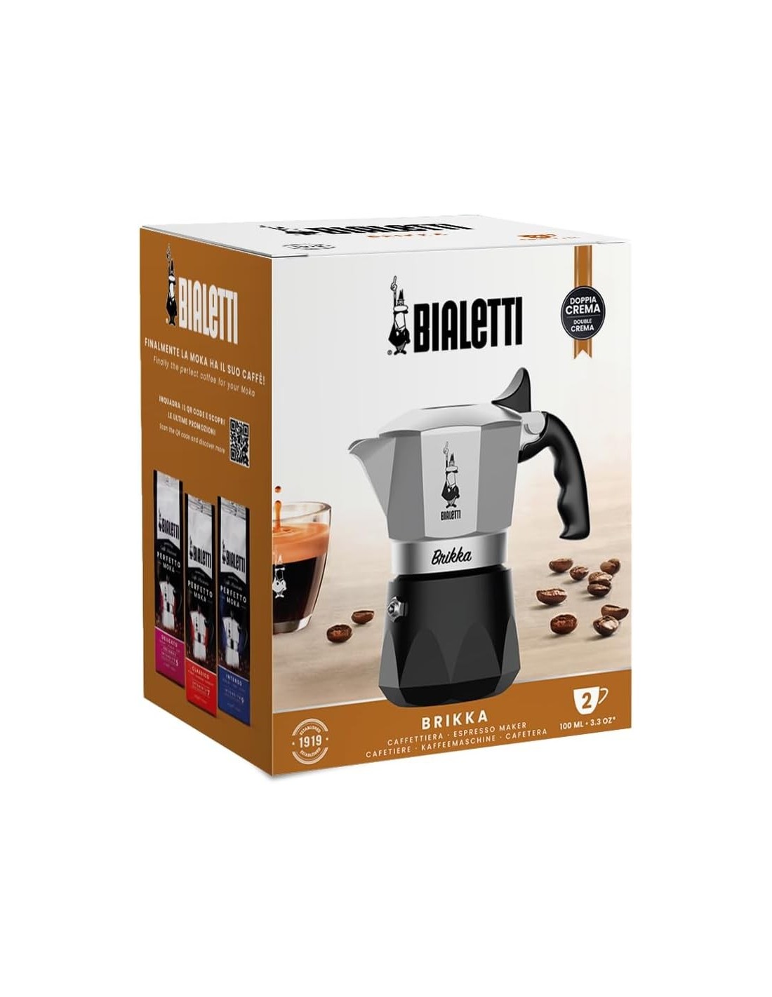 Bialetti New Brikka 2023 - Caffettiera 2 Tazze Espresso Cremoso | shopincasa.it