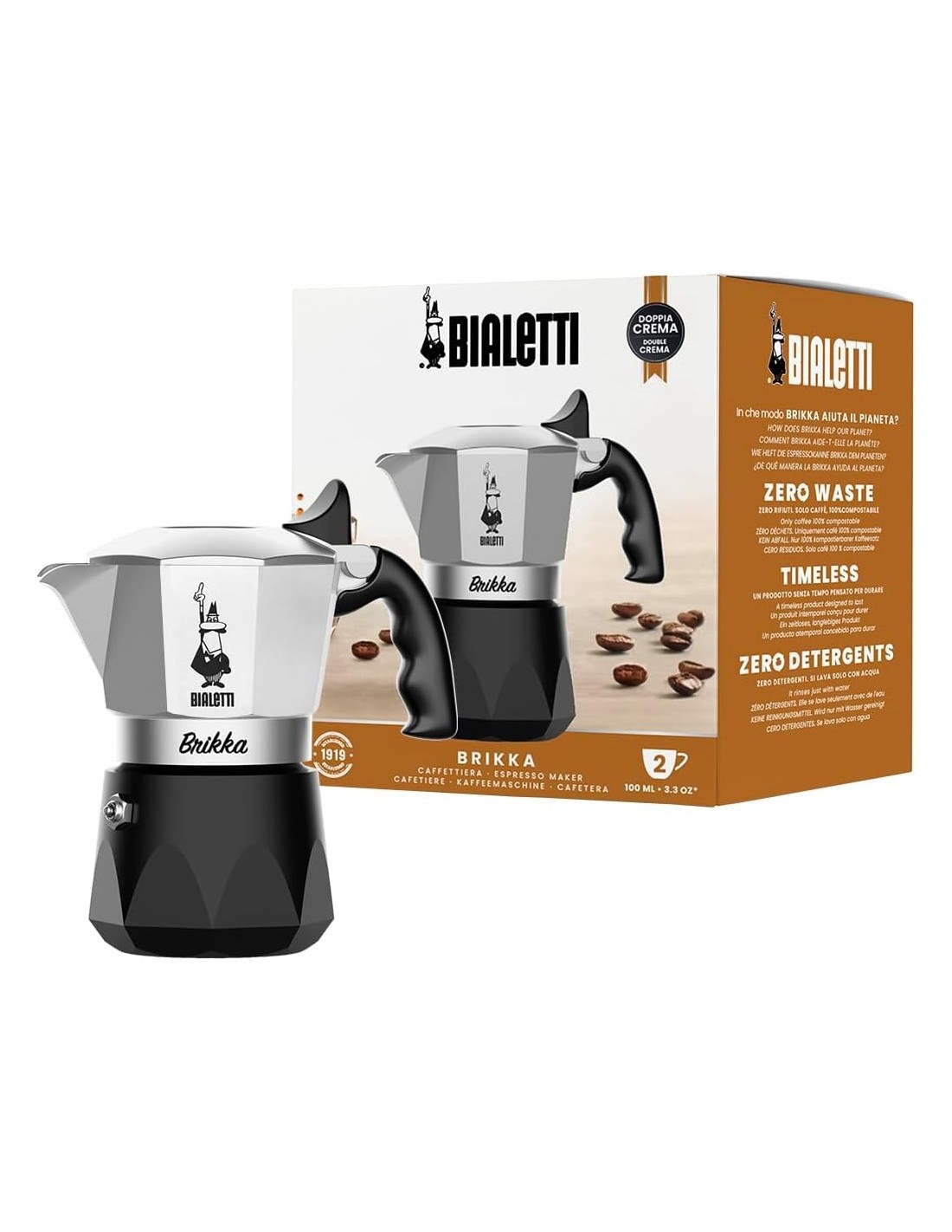 Bialetti New Brikka 2023 - Caffettiera 2 Tazze Espresso Cremoso | shopincasa.it