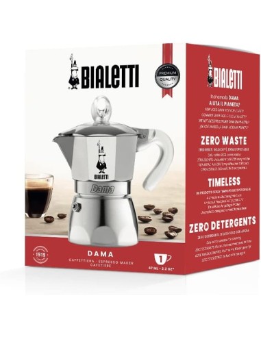 Bialetti Dama Pure Ice 1 Tazza - Caffettiera in Acciaio Inox | shopincasa.it