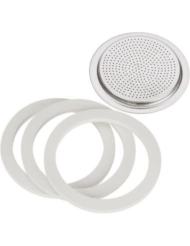 Bialetti 0800006 - Set 3 Guarnizioni + Filtro per Caffettiera 12 Tazze | shopincasa.it