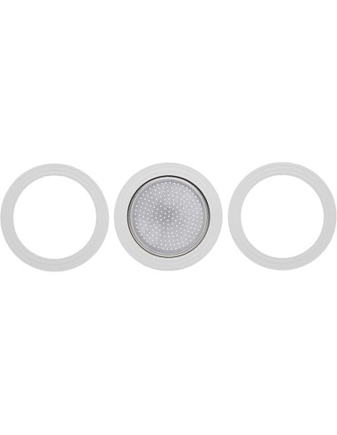 Bialetti 0800001 - Set 3 Guarnizioni + Piastrina per Caffettiera 1 Tazza | shopincasa.it