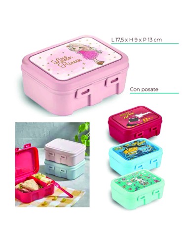 BOX PORTAVIVANDE 22110/00 CON POSATE 13X17X9CM ASSORTITO