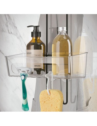Metaltex Origin Lava Mensola Divisorio Doppio Cestino Touchtherm Nero | shopincasa.it